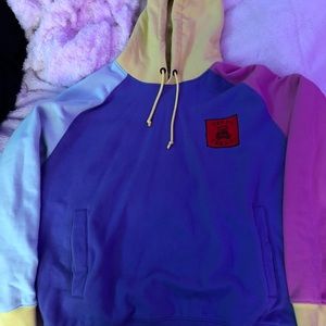 Teddy Fresh color block hoodie